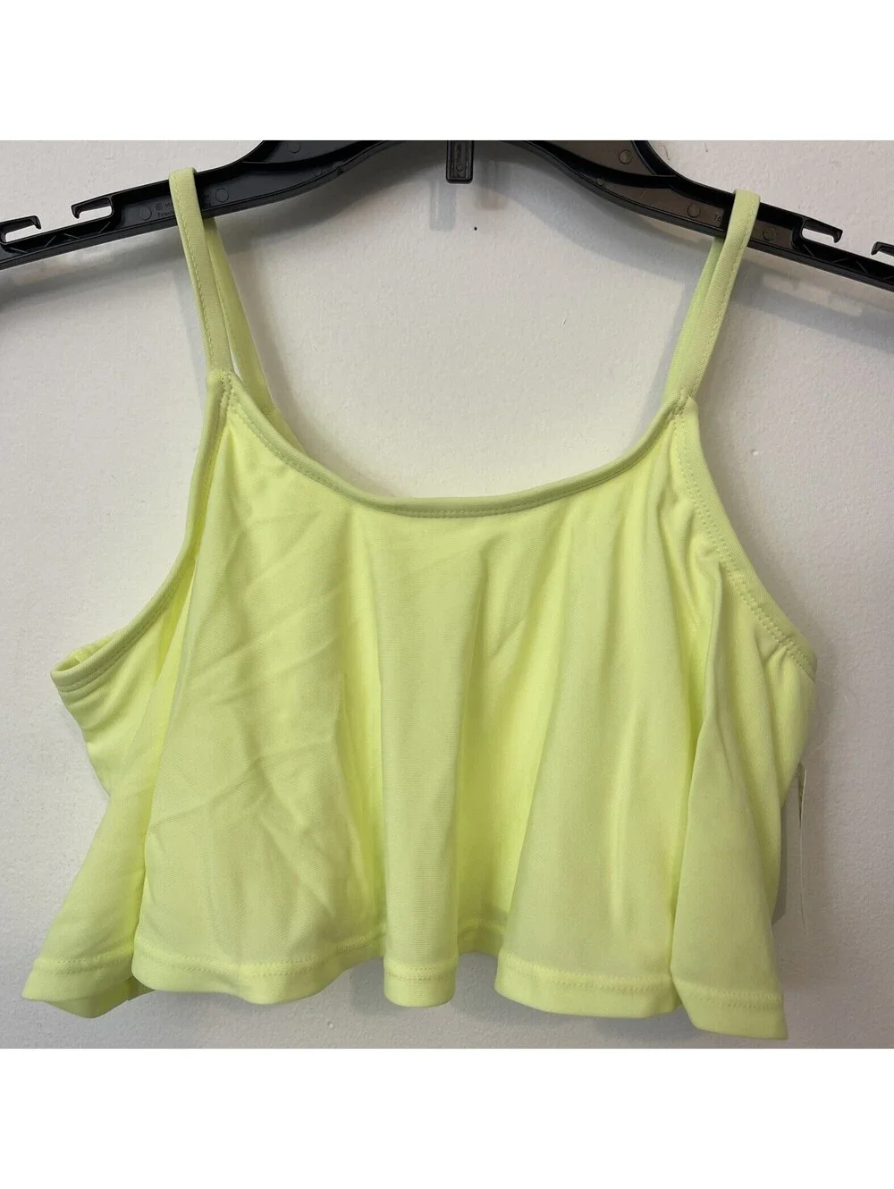 Gap Kids Girls XXL 14-16 Neon Yellow Ruffled Bikini Swim Top NWT! A6750